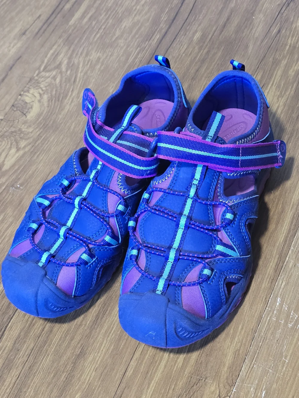 Merrell Kid's Active Sport Sandals - Shoes For Camping, Hiking-  Blue, Purple